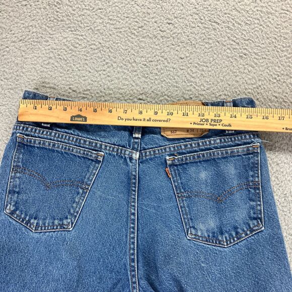 Levi's Jeans Mens 34x31 Blue Denim Regular Fit Straight Flat Front Faded Preppy - Picture 7 of 8